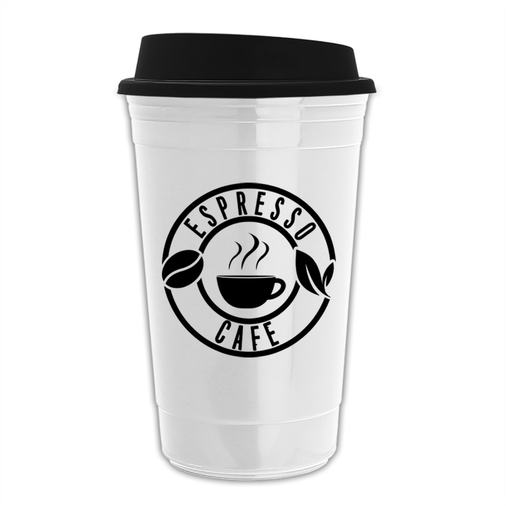 Garyline White Traveler Insulated Cup - 16 oz.