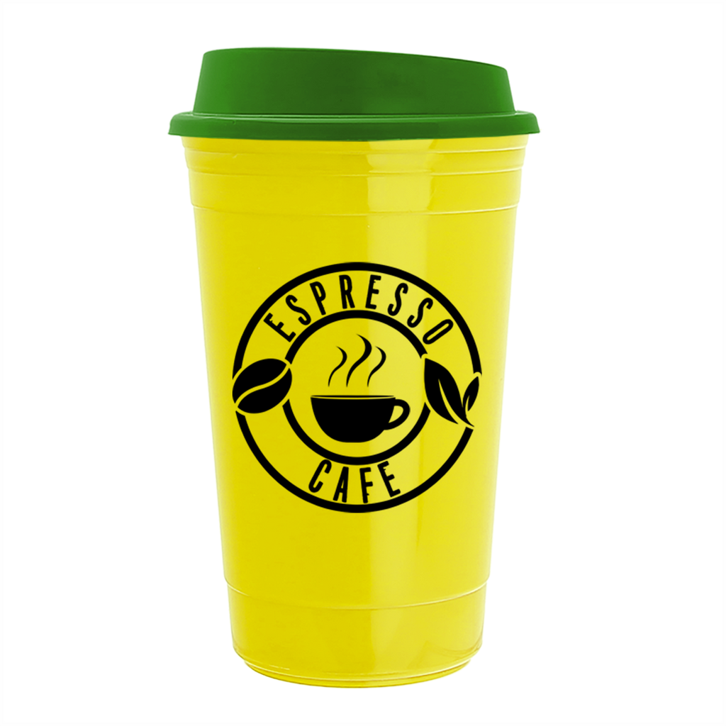 Garyline Yellow Traveler Insulated Cup - 16 oz.