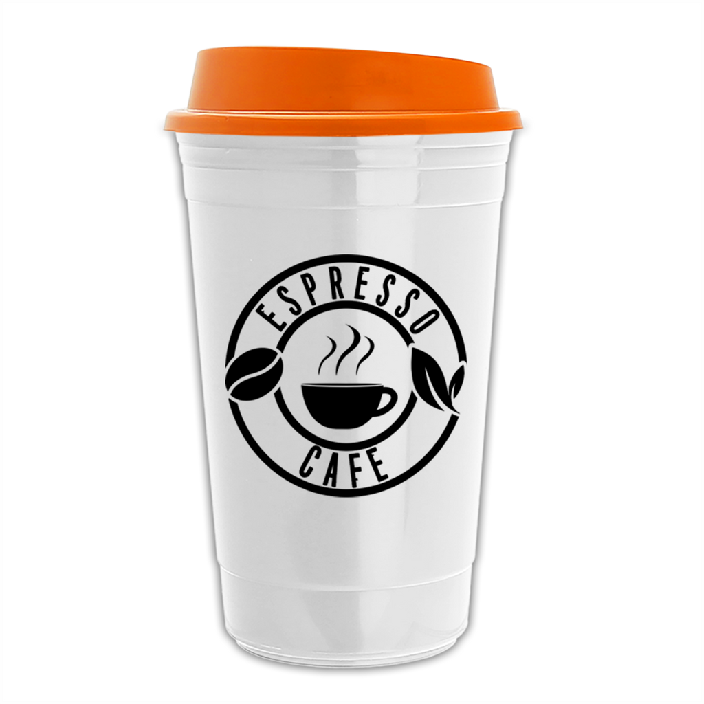 Garyline White Traveler Insulated Cup - 16 oz.
