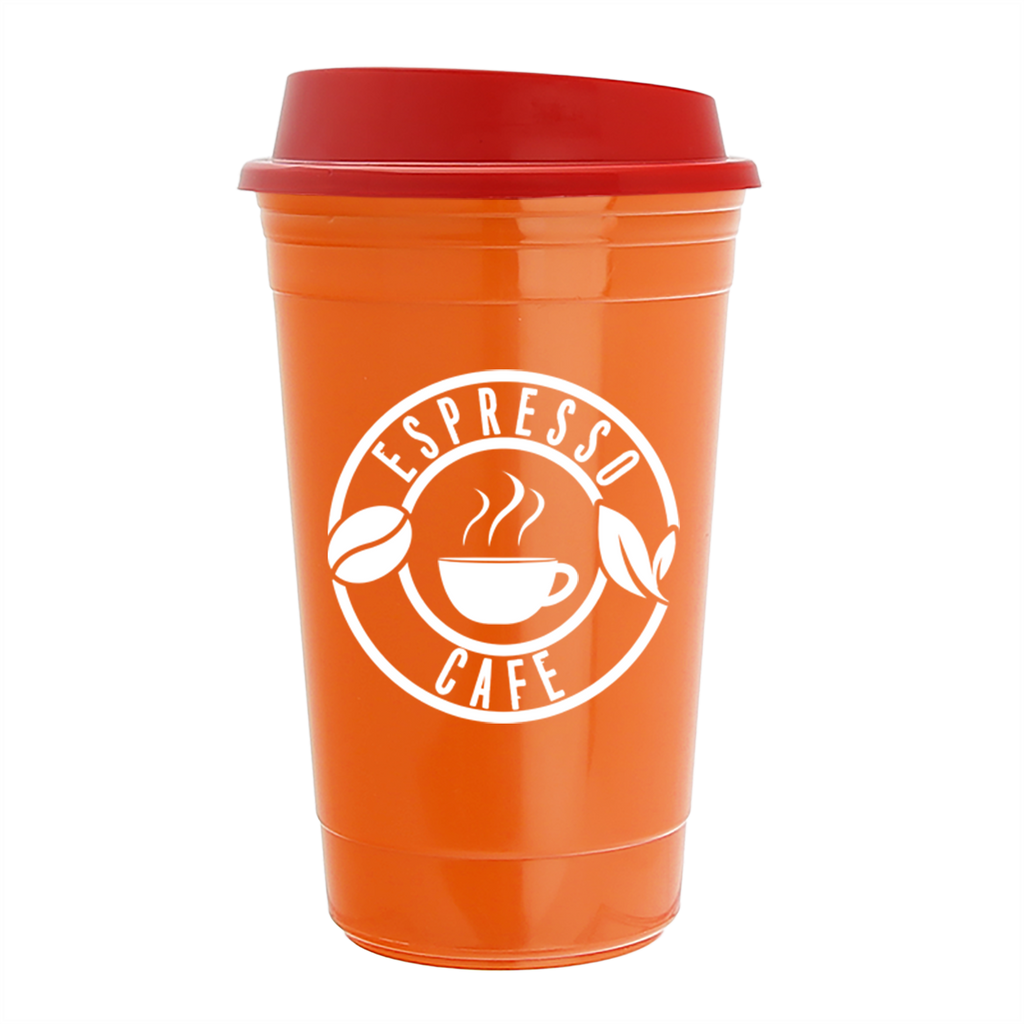 Garyline Orange Traveler Insulated Cup - 16 oz.