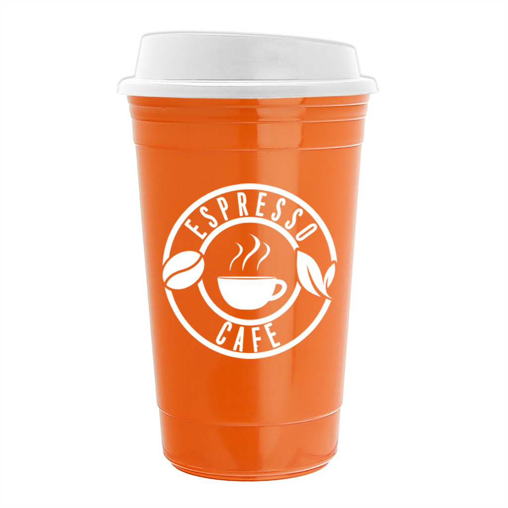 Garyline Orange Traveler Insulated Cup - 16 oz.
