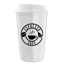 Garyline White Traveler Insulated Cup - 16 oz.