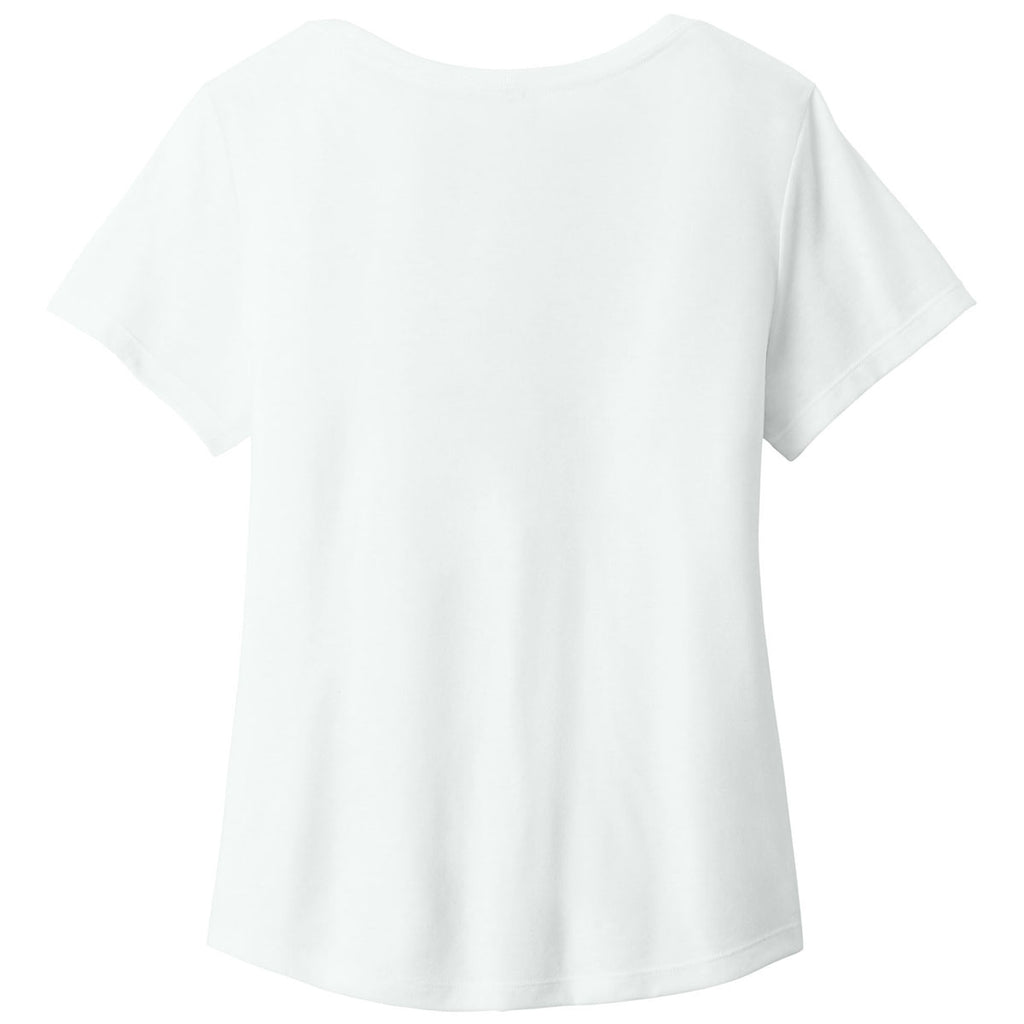 Allmade Women's Fairly White Relaxed Tri-Blend Scoop Neck Tee