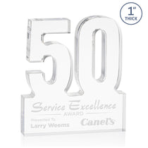 St. Regis Clear Astoria Award Number 50 - Laser Engraved