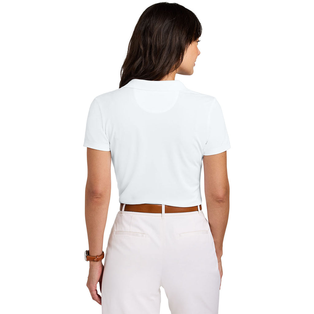 Brooks Brothers Women's White Mesh Pique Performance Polo