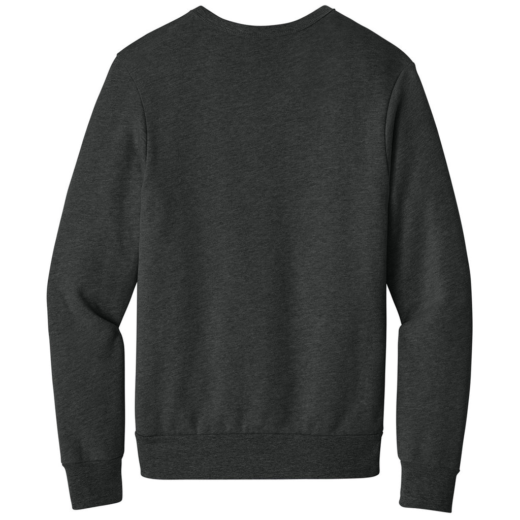 Bella + Canvas Unisex Dark Grey Heather Sponge Fleece Classic Crewneck Sweatshirt