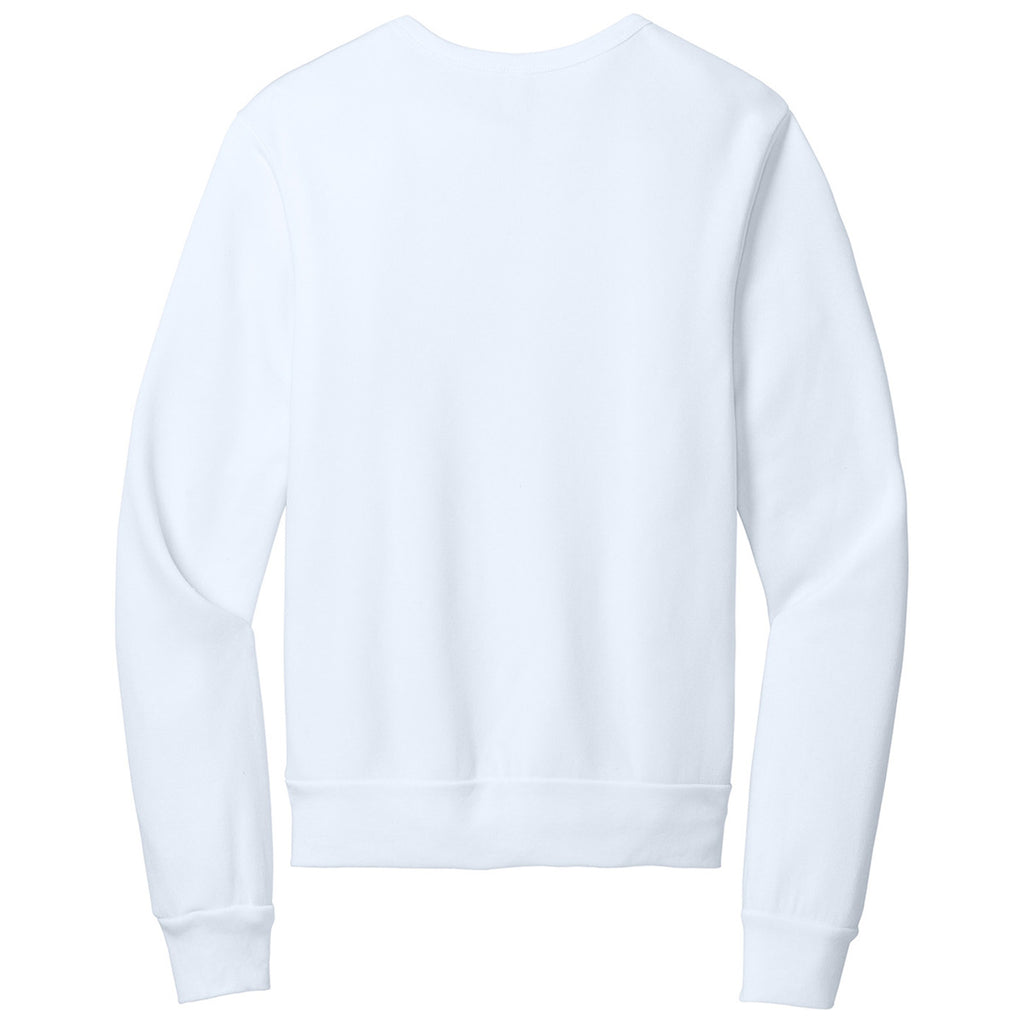 Bella + Canvas Unisex White Sponge Fleece Classic Crewneck Sweatshirt