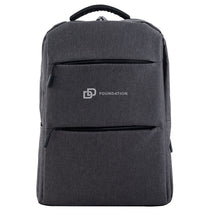 The Bag Factory Grey Two Pocket Business Backpack