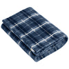 Port Authority True Navy/Dusk Herringbone Plaid Small Ultra Plush Blanket