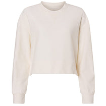 Boxercraft Women's Natural Ribbed Knit Cropped Boxy Crew