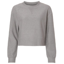 Boxercraft Women's Oxford Ribbed Knit Cropped Boxy Crew