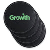 Beacon Black Benson Bonded Leather 4 Pc. Coaster Set In Box