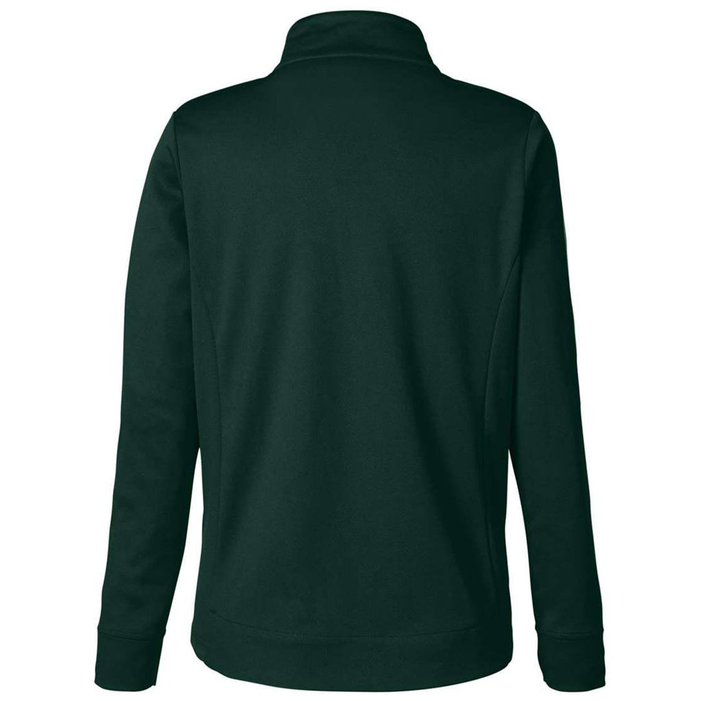 Core 365 Women's Forest/Carbon Market Snag Protect Mesh Colorblock Quarter-Zip Pullover