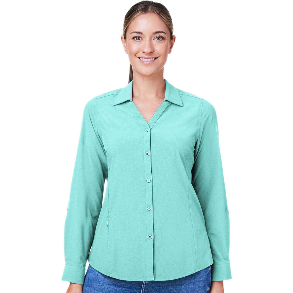 Core 365 Women's Sea Glass Ultra UVP Long Sleeve Marina Shirt