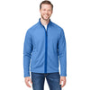 Core 365 Men's True Royal/White Venture Heathered Stripe Full-Zip