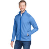 Core 365 Men's True Royal/White Venture Heathered Stripe Full-Zip