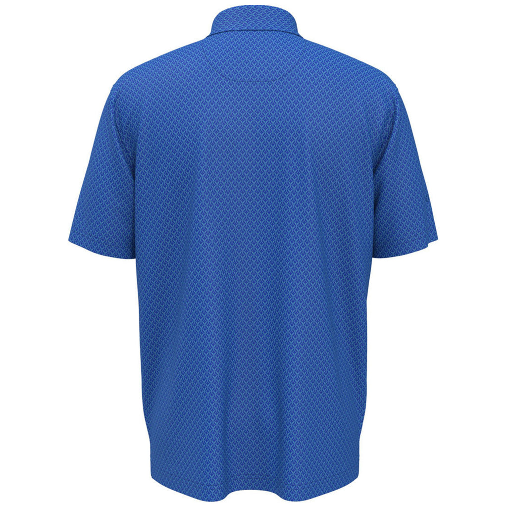 Callaway Men's Lapis Blue All Over Stitched Chevron Polo