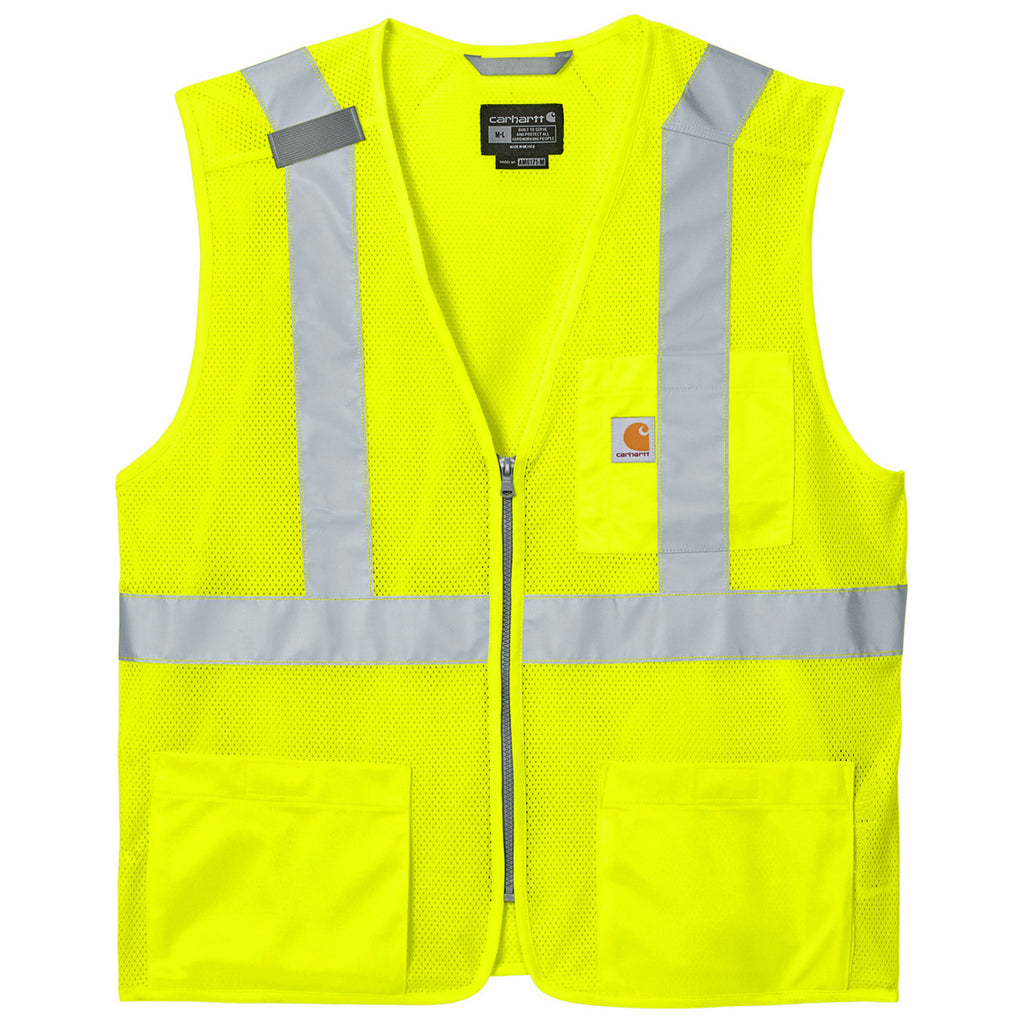 Carhartt Unisex Brite Lime ANSI Class 2 Mesh Zip-Front Vest