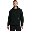 Carhartt Men's Black Textured Full-Zip Fleece Jacket