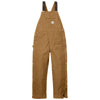 Carhartt Unisex Carhartt Brown Firm Duck Insulated Bib Overalls