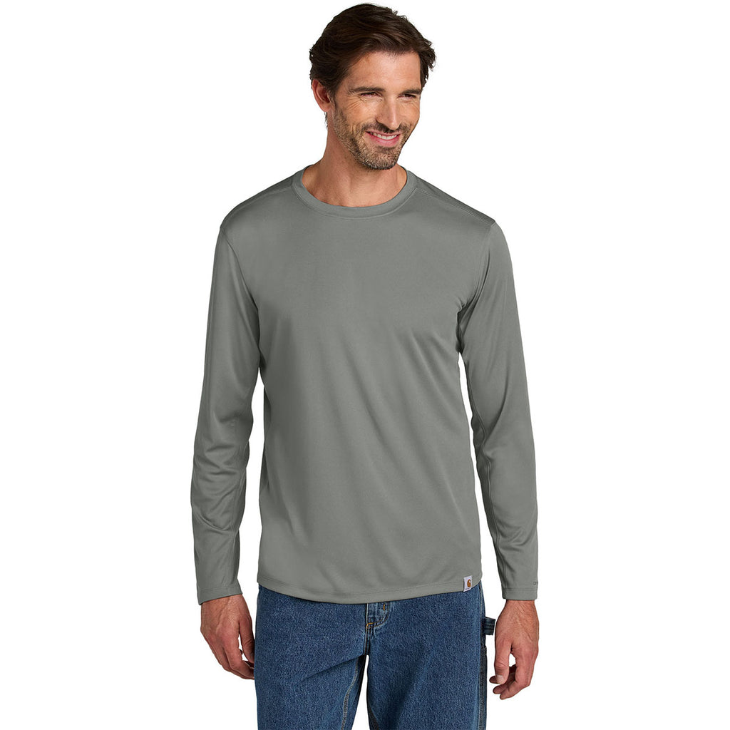 Carhartt Men's Asphalt Grey Force Sun Defender Long Sleeve T-Shirt