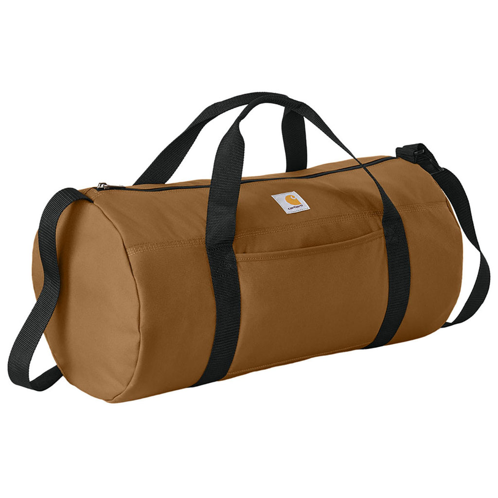 Carhartt Carhartt Brown Canvas Packable Duffel with Pouch