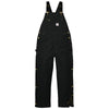 Carhartt Unisex Black Short Firm Duck Insulated Bib Overalls