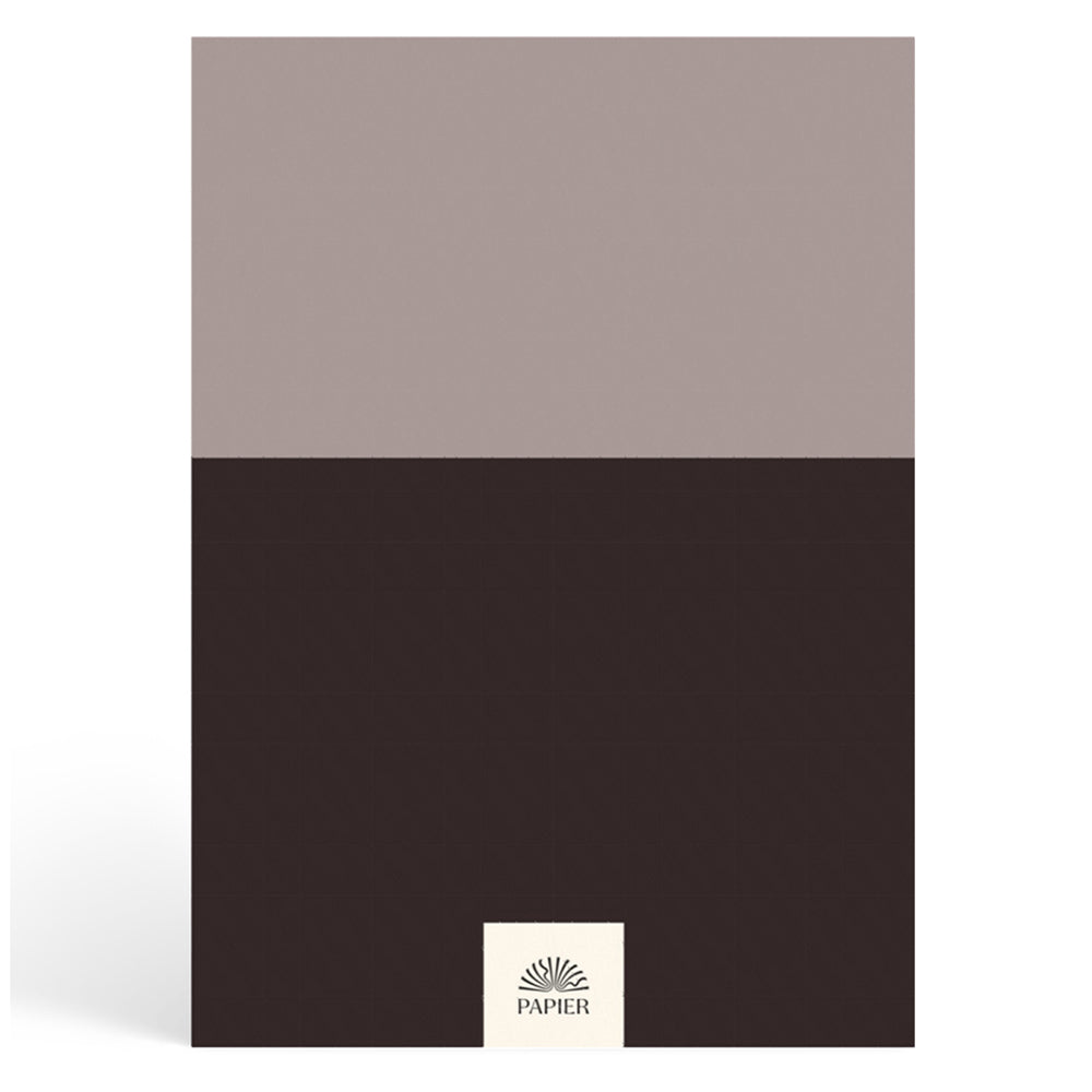 Papier Brown/Charcoal Colorblock Daily Planner