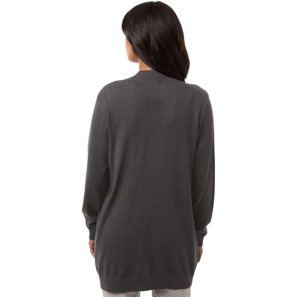 Devon & Jones Women's Graphite New Classics Open Cardigan Sweater