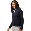 Devon & Jones Women's Navy Berkeley Textured Full-Zip Jacket