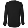 Devon & Jones Women's Black Raleigh Half-Placket Knit Top