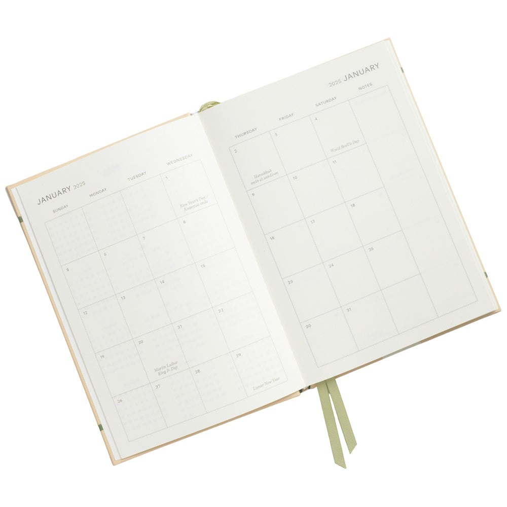 Papier Mauve Demi Calendar Year Planner