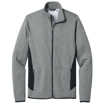 Eddie Bauer Men's Grey Heather Full-Zip Heather Stretch Fleece Jacket