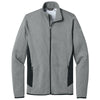 Eddie Bauer Men's Grey Heather Full-Zip Heather Stretch Fleece Jacket