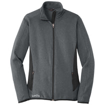 Eddie Bauer Women's Dark Charcoal Heather Full-Zip Heather Stretch Fleece Jacket