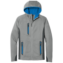 Eddie Bauer Men's Grey Cloud/Grey Steel/Expedition Blue Sport Hooded Full-Zip Fleece Jacket
