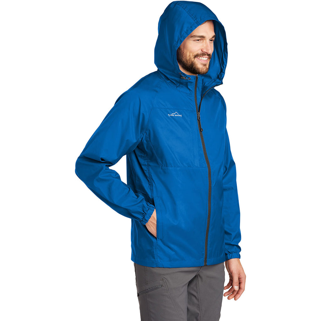 Eddie Bauer Men's Brilliant Blue Packable Wind Jacket