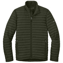 Eddie Bauer Men's Olive Green Packable Quilted Full-Zip