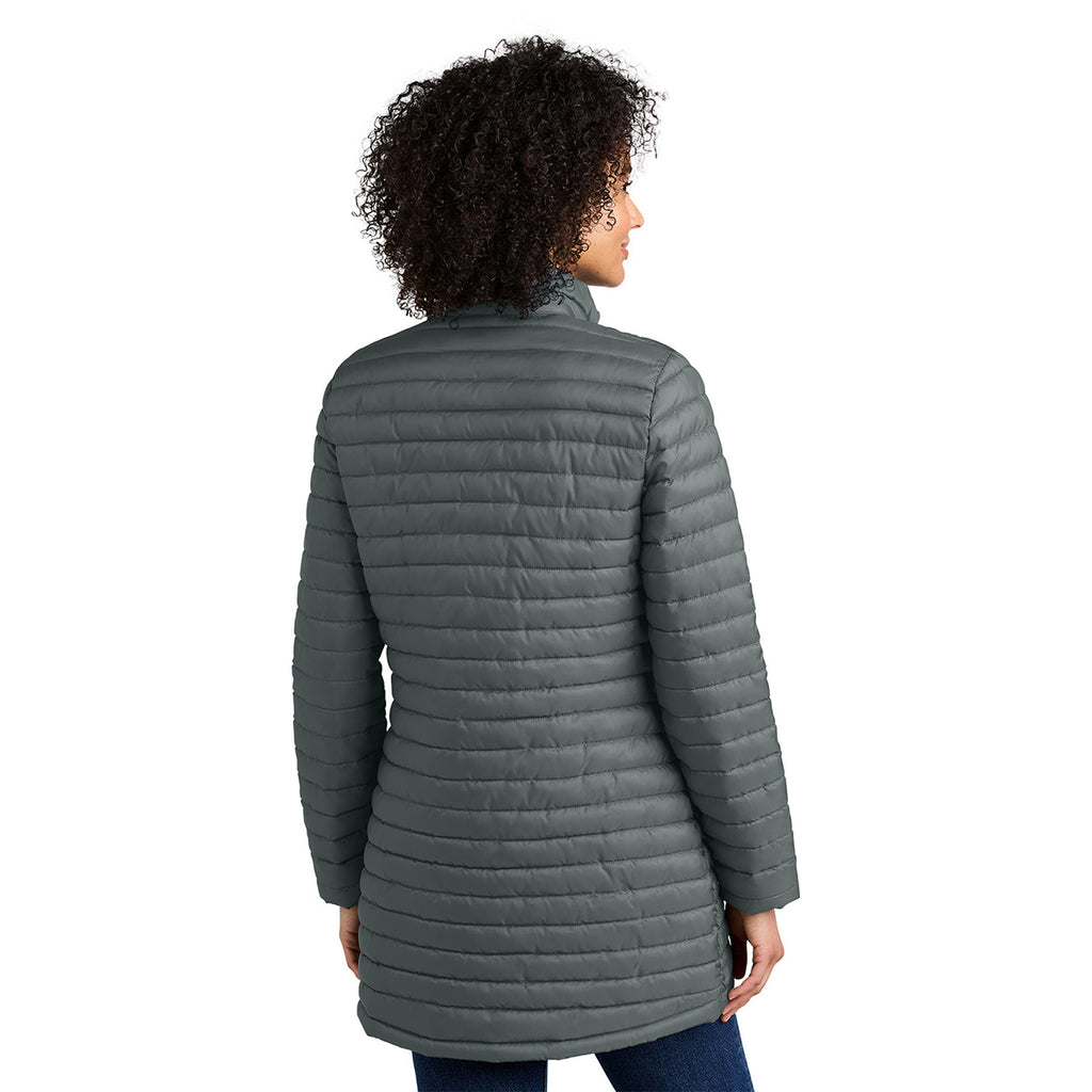 Eddie Bauer Women's Metal Grey Packable Quilted Full-Zip