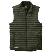 Eddie Bauer Men's Olive Green Packable Quilted Vest