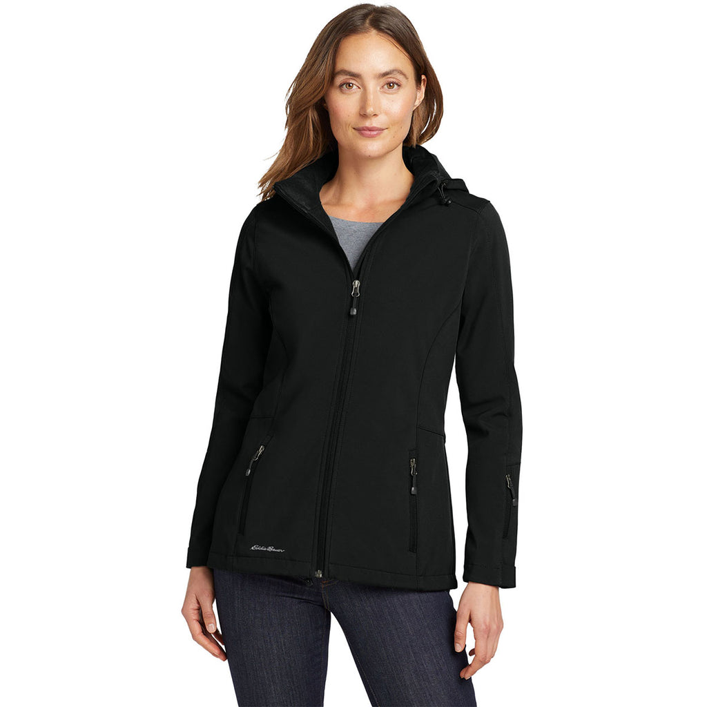 Eddie Bauer Women's Black Hooded Softshell Parka