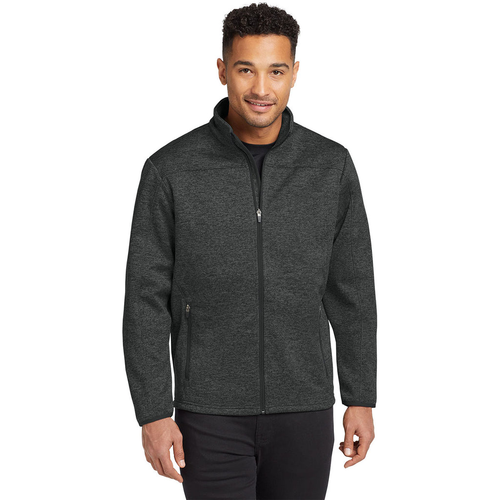 Eddie Bauer Men's Black Heather/Black StormRepel Soft Shell Jacket