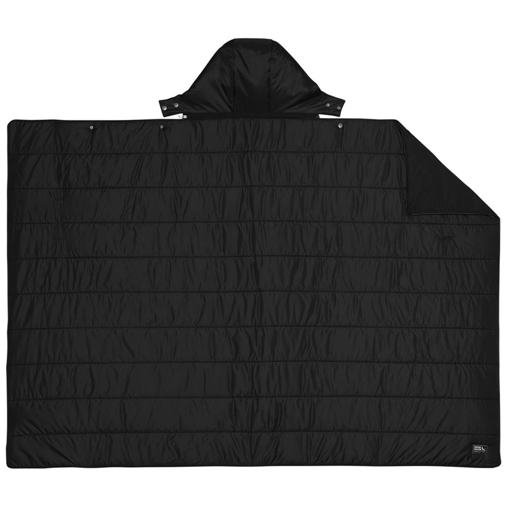 Eddie Bauer Black Puffy Camp Poncho