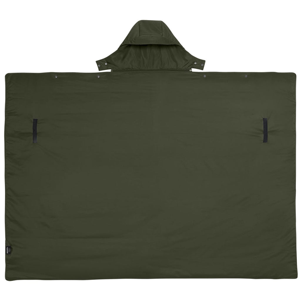 Eddie Bauer Olive Green Puffy Camp Poncho