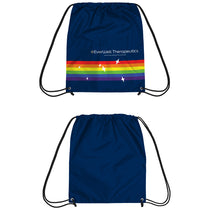 Pop Promos Navy Blue Pride Drawstring Bags