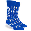 Pop Promos Blue & Grey Large Polka Dot Dress Socks