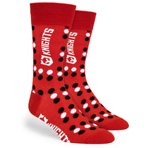 Pop Promos Red & Black Large Polka Dot Dress Socks