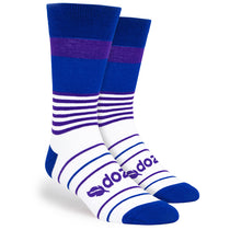 Pop Promos Purple & Blue Mixed Stripes Dress Socks