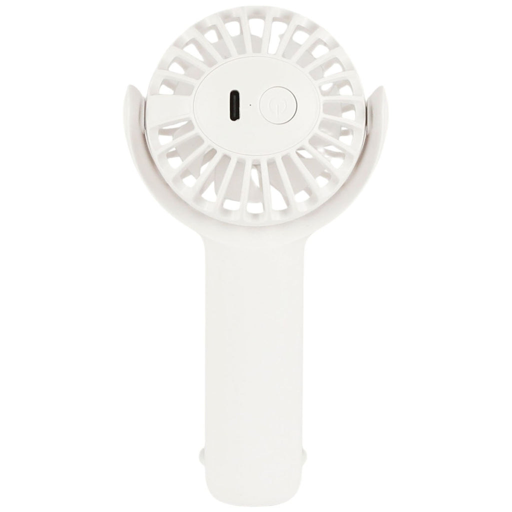 Logomark White Gale Rechargeable Hand Fan