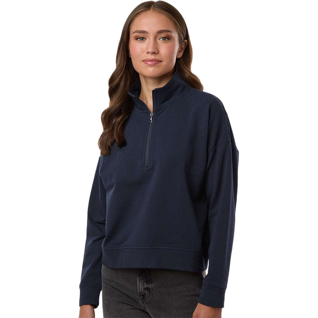Independent Trading Co. Women's Classic Navy Perform Quarter-Zip Pullover